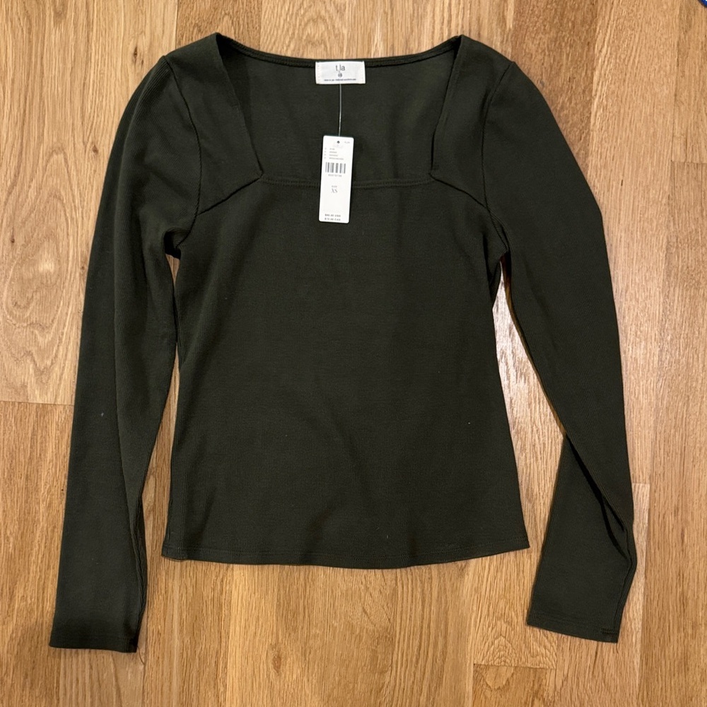 T.La Forest Green Long Sleeve Tee